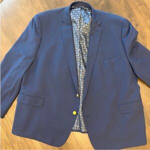 Ralph Lauren Deep Blue Blazer with Patterned Lining